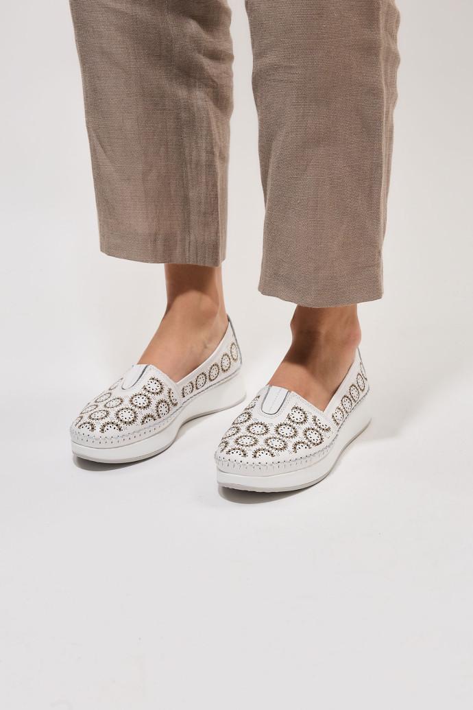 Мокасины женские ALLSY кожаные р. 41 Белый (195178) - фото 4 Мокасины женские ALLSY кожаные р. 41 Белый (195178) - фото 4