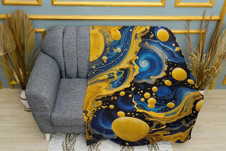 Плед PromoZP Паттерн Украинский Сферы плюш однослойный 150х210 см (102439-1)