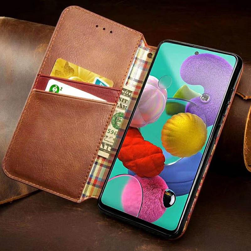 Кожаный чехол книжка GETMAN Cubic (PU) для Xiaomi Redmi 9A Коричневый - фото 3