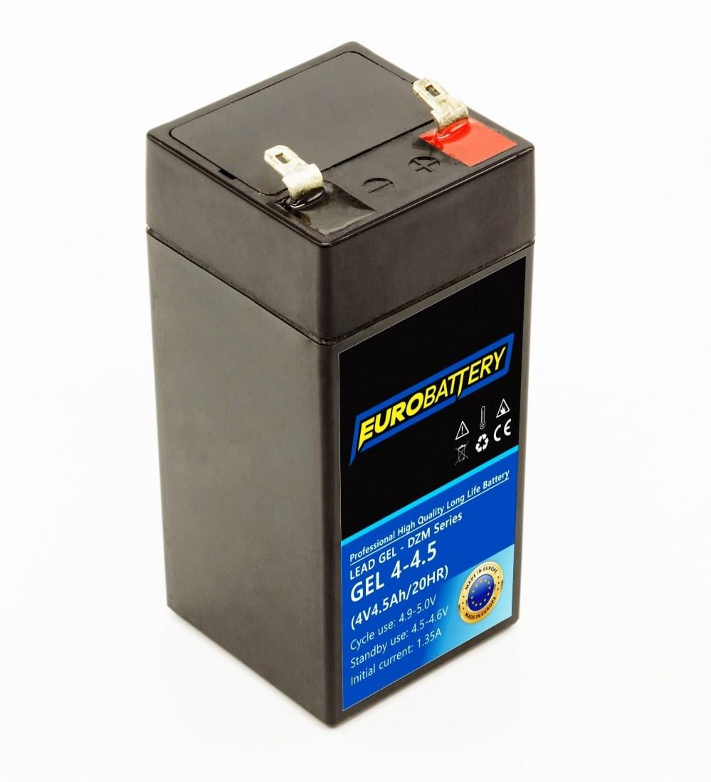 Аккумуляторная батарея гелевая EuroBattery 4V 4,5 Ah (11110)