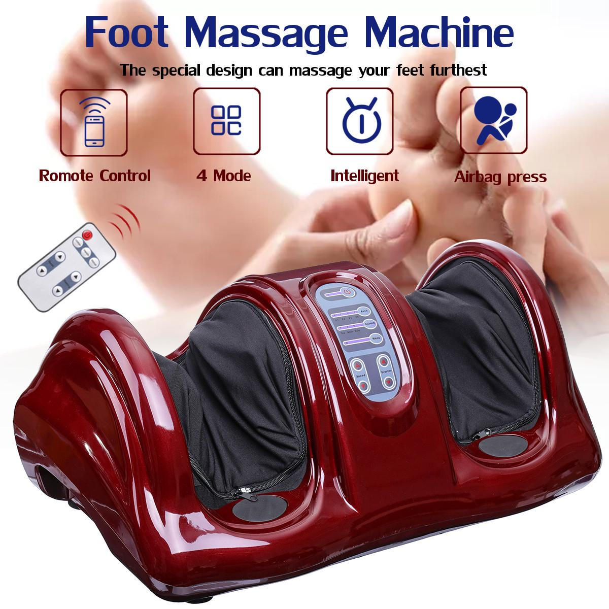 Електромасажер для ніг та стоп універсальний Foot Massager роликовий з пультом Червоний (f15e6046) - фото 9