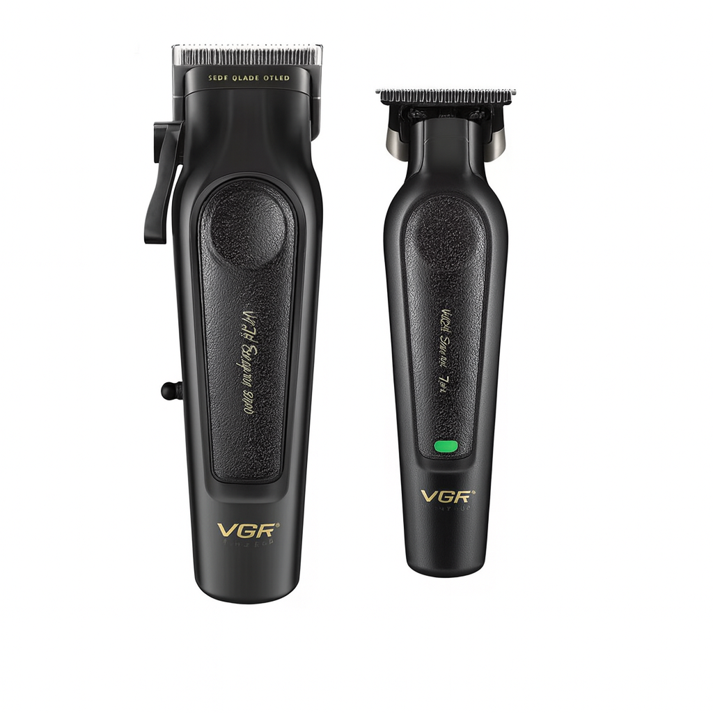 Набір для стрижки VGR V-197/995 машинка та триммер з LED дисплеєм Чорний (29596772)