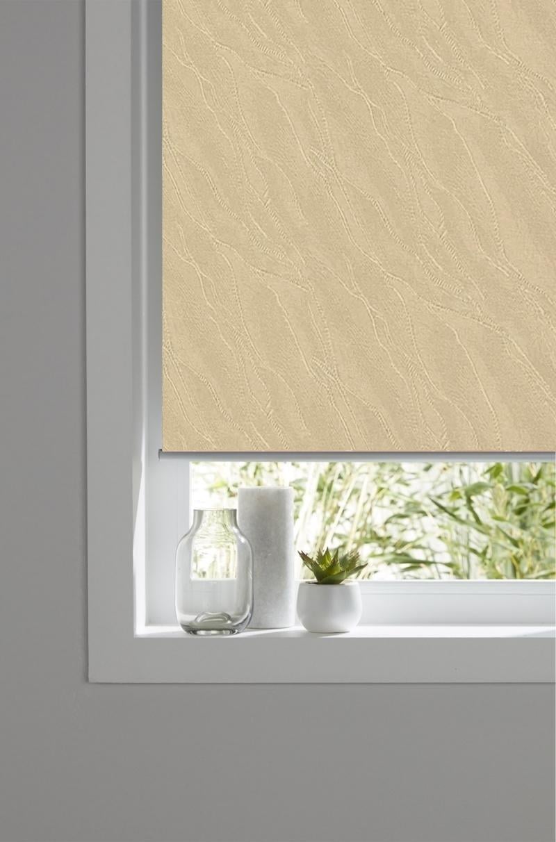 Рулонная штора NewTex Вода 72,5х165 см Бежевый (1839) - фото 3