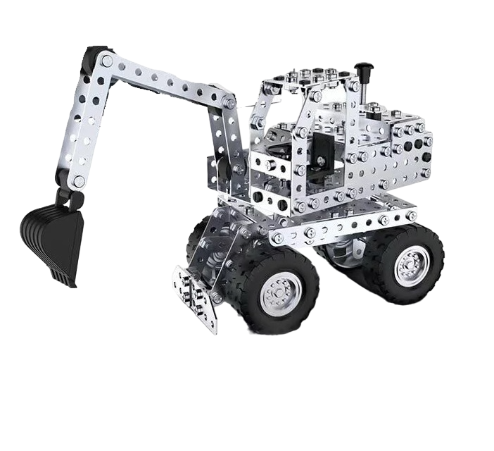 Конструктор YUKO Экскаватор металлический 406 деталей Silver (146668)