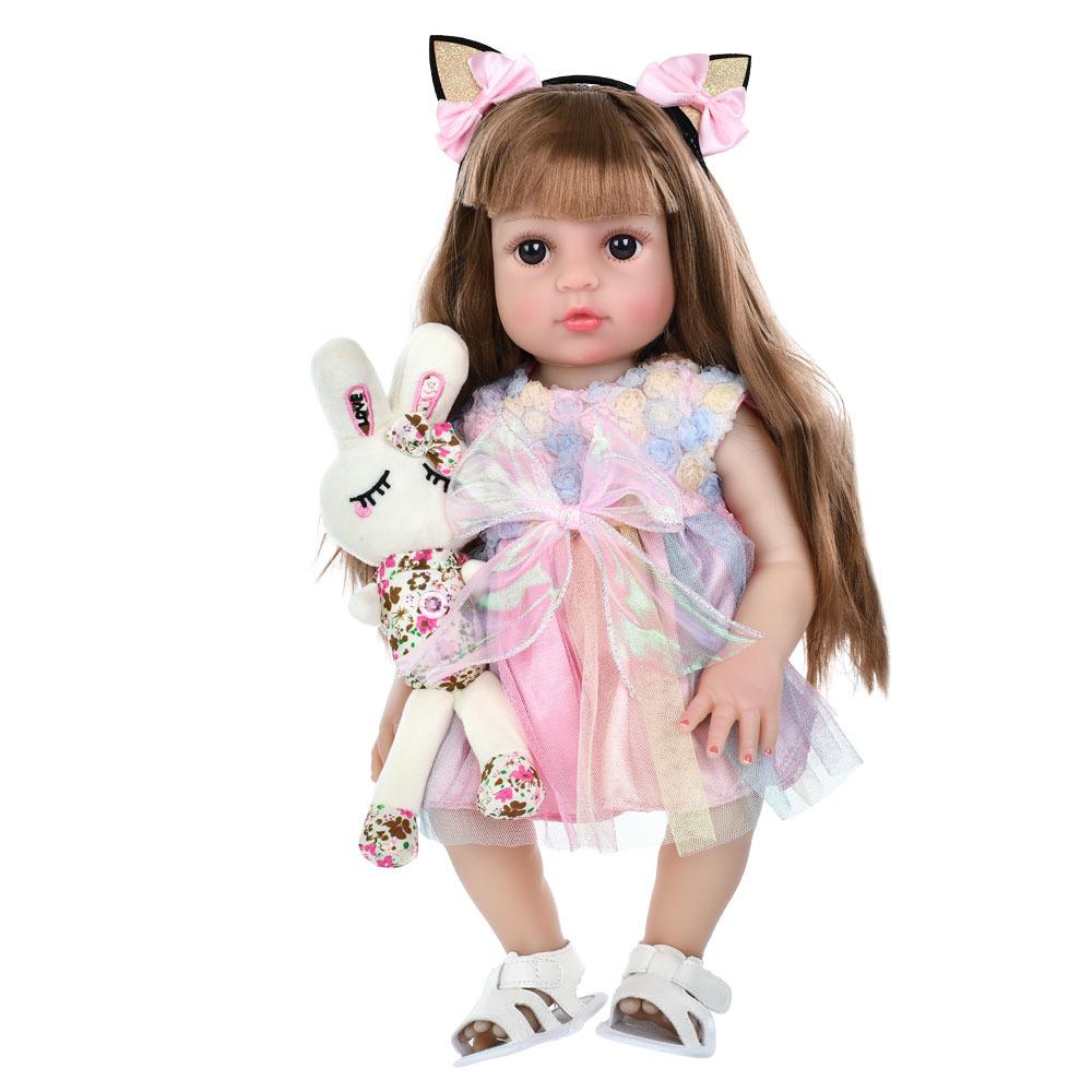 Кукла May May с мягкой игрушка-зайчик/бутылочка/подгузник (209-19)