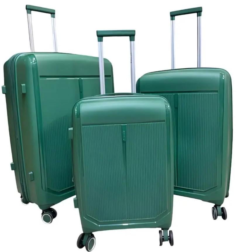 Комплект чемоданов на колесах Gems 3 3 шт. Зеленый (2104619232)