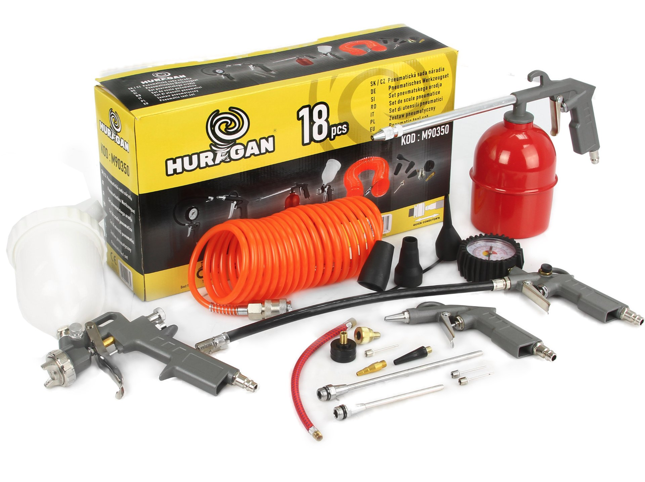 Набор пневматических инструментов для компрессора Mar-Pol M90350 18 пр. Набор пневматических инструментов для компрессора Mar-Pol M90350 18 пр.