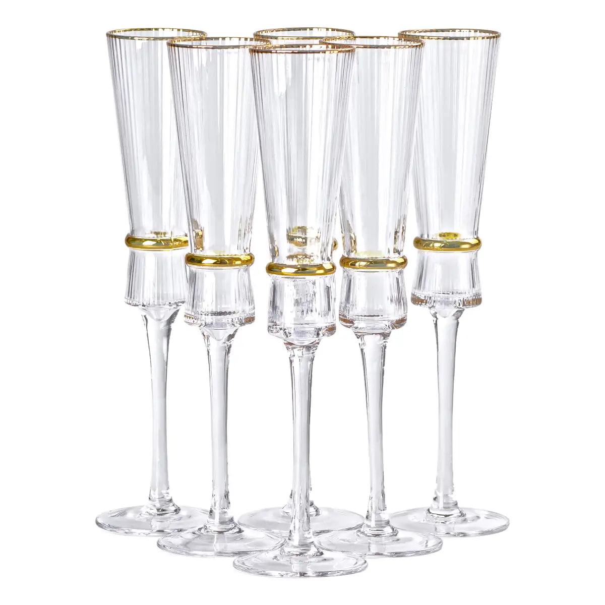 Набір келихів для шампанського Stunning 6 х 200 мл Прозорий (22775530) - фото 4 Набір келихів для шампанського Stunning 6 х 200 мл Прозорий (22775530) - фото 4