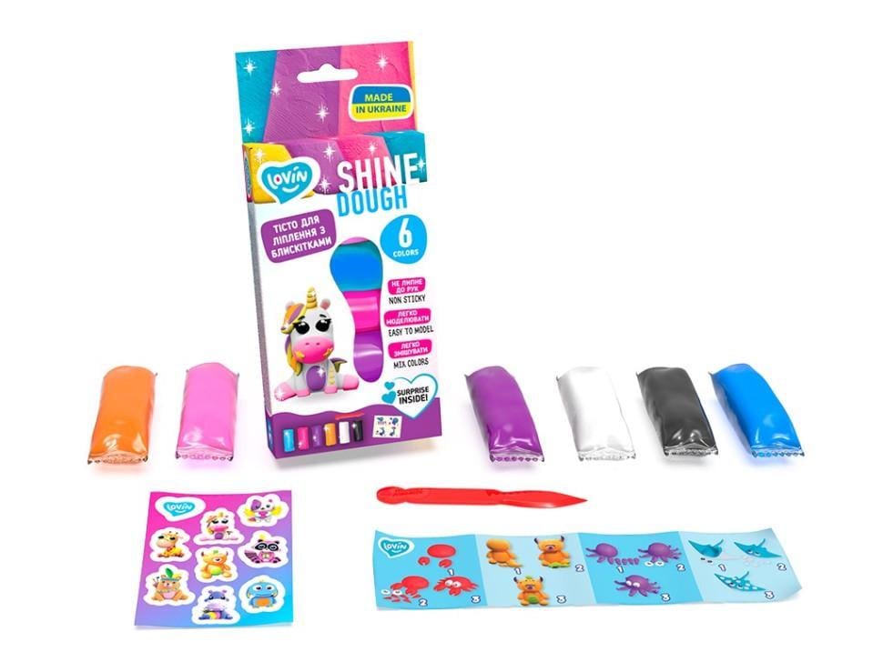 Набір тіста для ліплення Lovin Shine 41177 6 кольорів по 35 г (RLT26785)