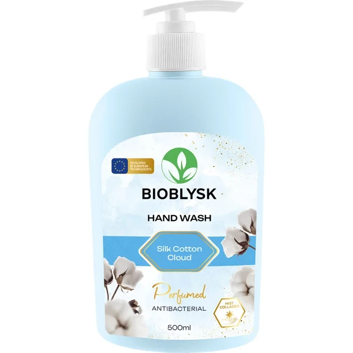 Крем-мыло жидкое антибактериальное BioBlysk Silk Cotton Cloud 500 мл Крем-мыло жидкое антибактериальное BioBlysk Silk Cotton Cloud 500 мл