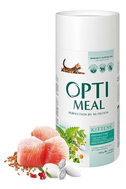 Корм сухой для котят Optimeal Kittens со вкусом курицы 650 г (11237920) - фото 1