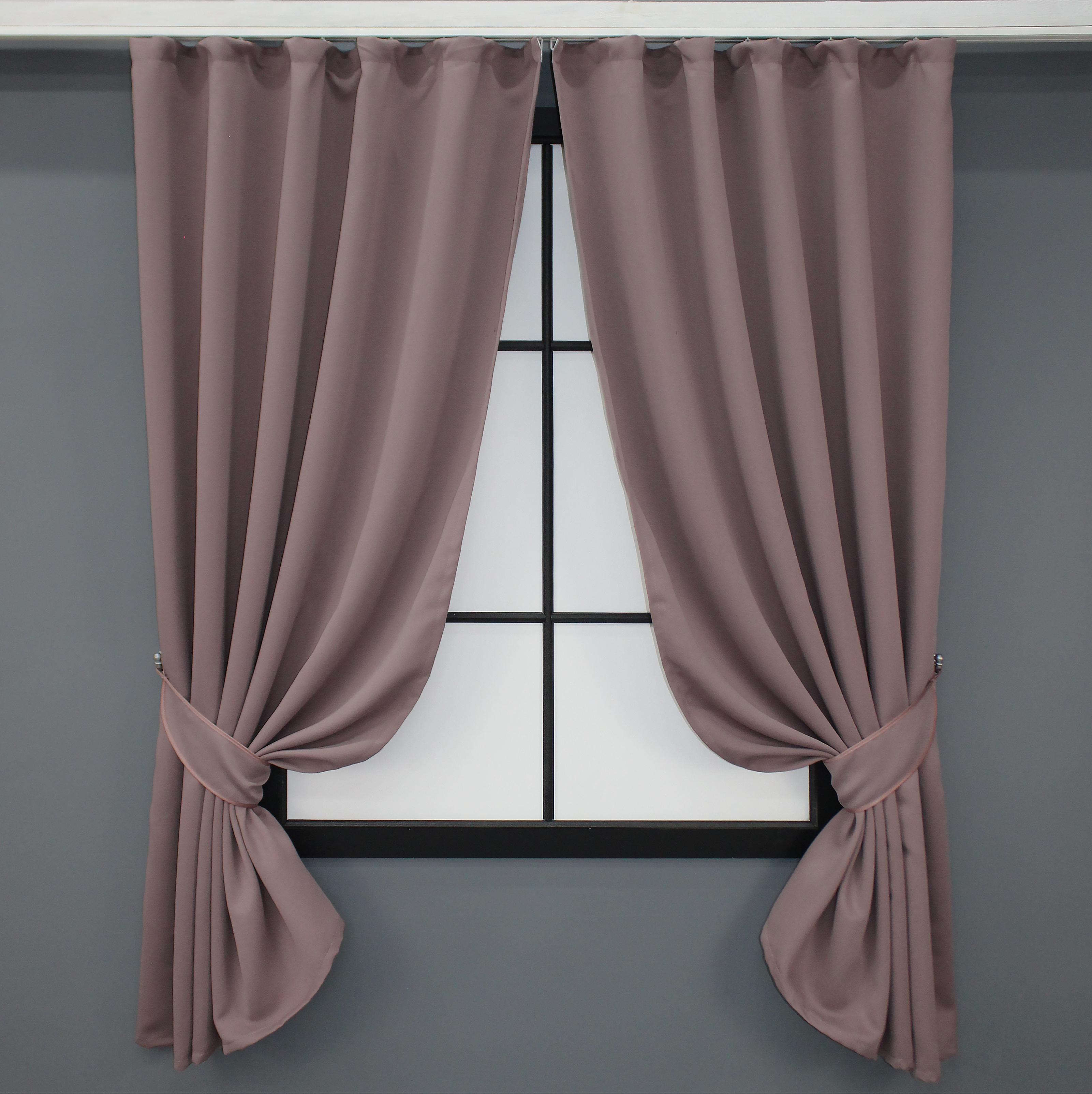 Комплект коротких штор VR-Textil Блэкаут Bagema Rvs № 1245ш 130х170 см 2 шт. Пудровый (35-0025)