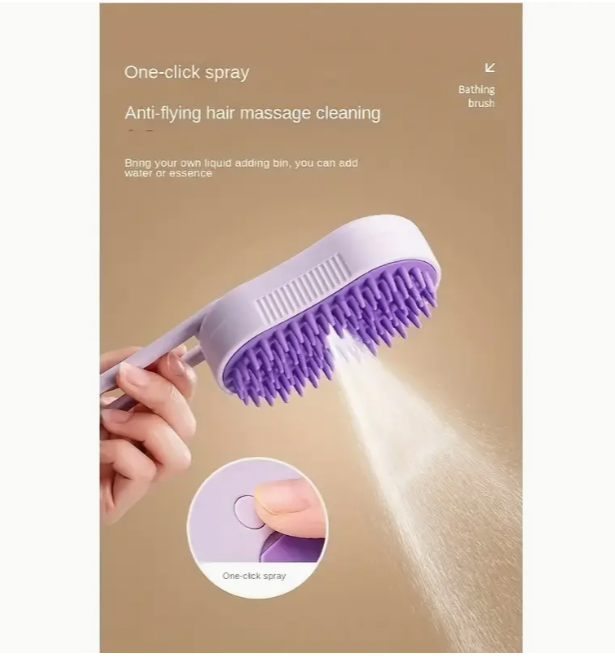 Щітка для домашніх тварин парова 3в1 USB перезаряджається складна з розпиленням (2004) - фото 10 Щітка для домашніх тварин парова 3в1 USB перезаряджається складна з розпиленням (2004) - фото 10