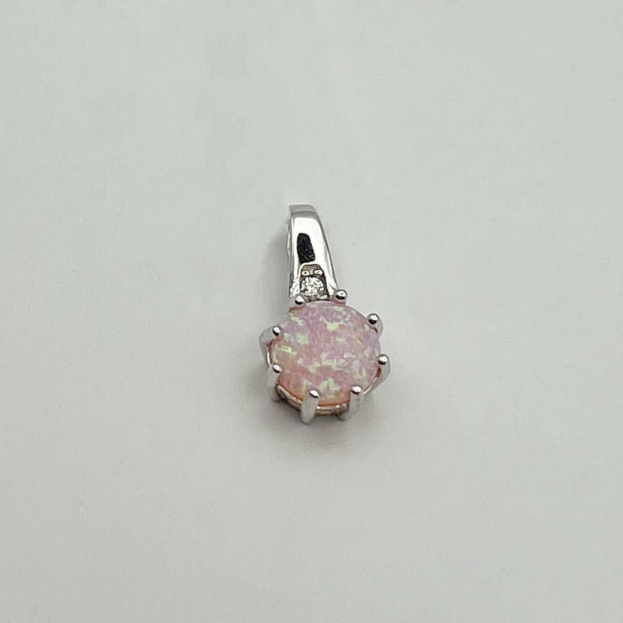 Серебряный кулон с розовым опалом 0,95 г (2501044352)
