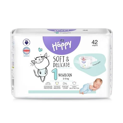 Подгузники детские Happy 1 New Born 2-5 кг 42 шт. - фото 2