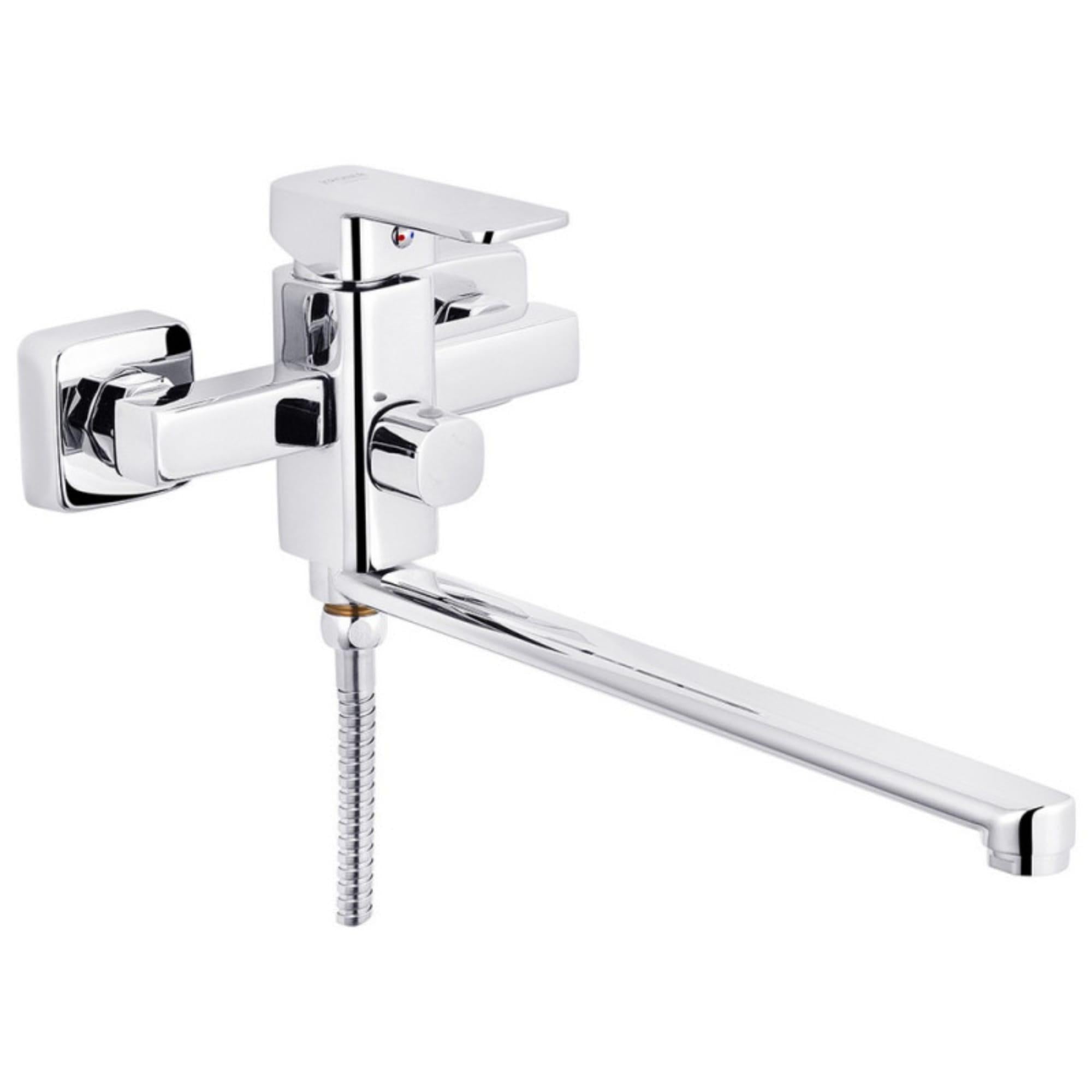 Смеситель для ванны Kroner KRM Ems C070 однорычажный с ручной лейкой Хром (CV017358)