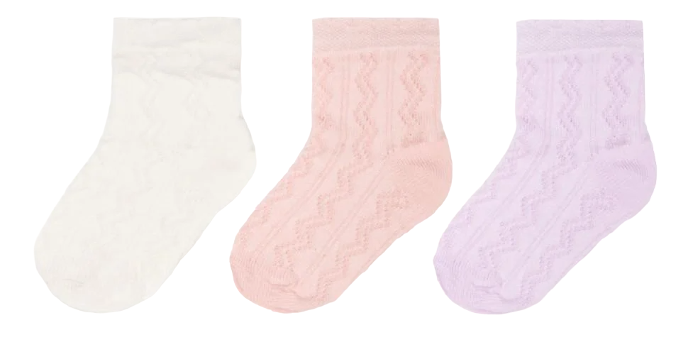 Шкарпетки дитячі бавовняні ажурні для дівчинки Gabbi NSD-450 р. 10-12 6 пар (90450)