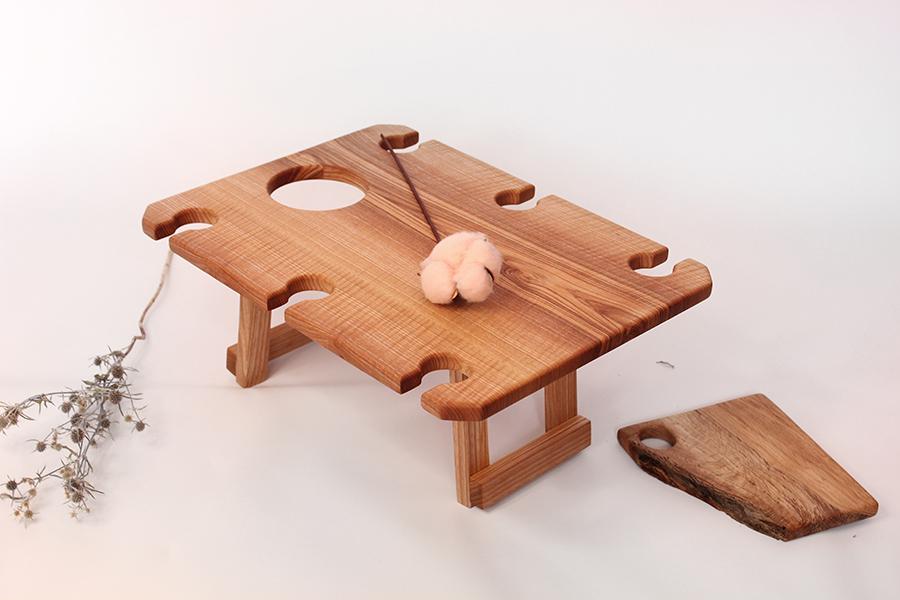 Столик винный/деревянный для 6 бокалов и бутылки вина 40х30х17 см (MDК-22)