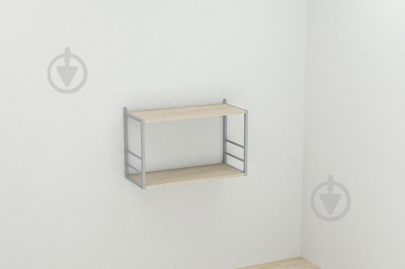 Книжная полка универсальная Ferrum-decor Стим 1 38x63x26 серый ДСП Дуб Сонома 16мм (XK00034)