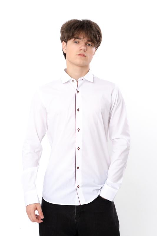 Сорочка класична однотонна  для хлопчика-підлітка прямого крою Носи Своє XL Білий (15860)