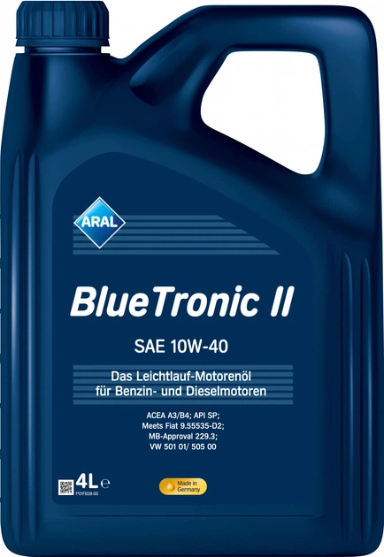 Масло Aral Blue Tronic II 10W-40 напівсинтетичне 4 л (3698542685)