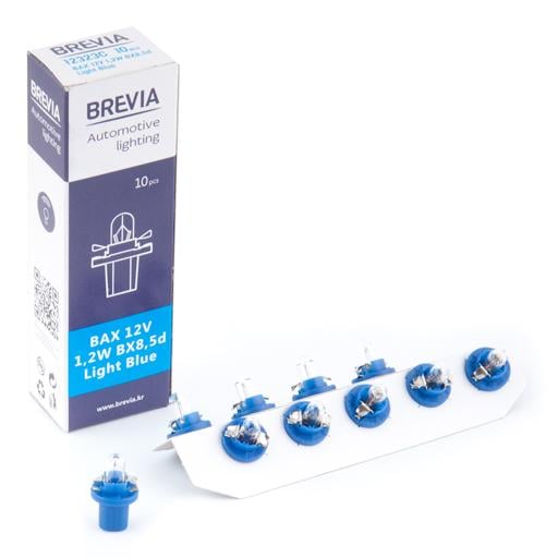 Автолампа галогенная Brevia BX8,5d BAX 12V 1,2W Blue