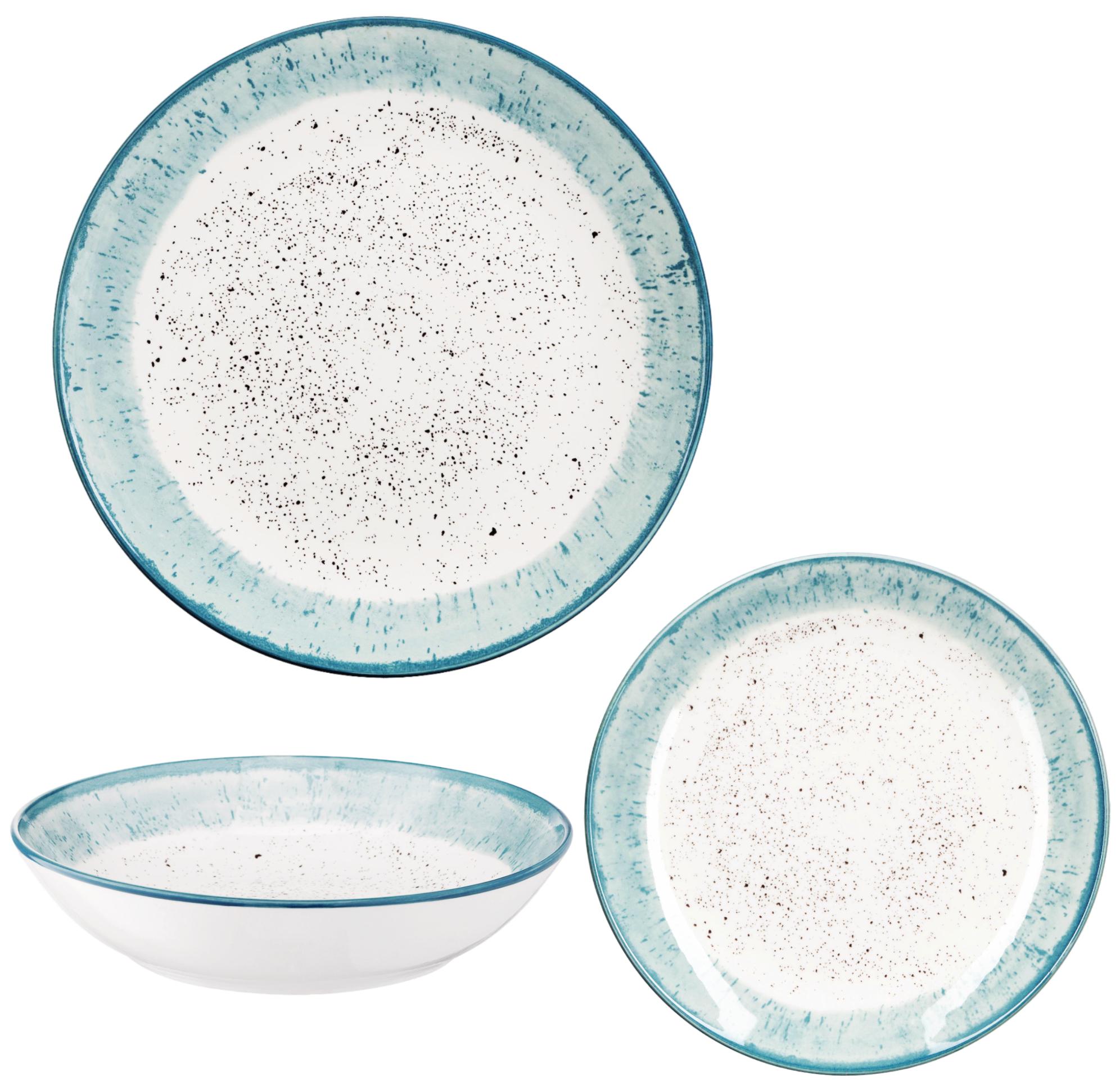 Столовый сервиз Ardesto Siena 3 предмета 1 персона фарфор Бело-голубой - фото 1 Столовый сервиз Ardesto Siena 3 предмета 1 персона фарфор Бело-голубой - фото 1