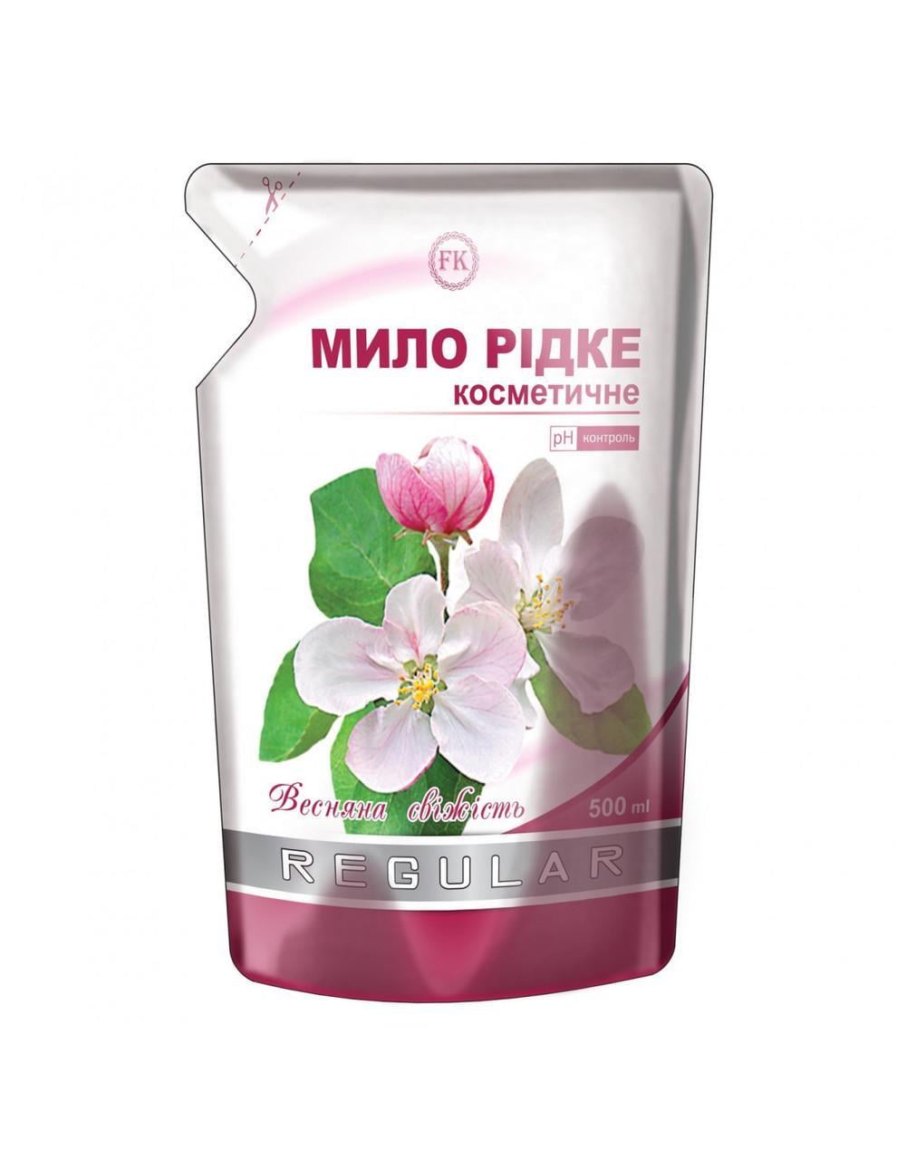 Мыло жидкое Kombi Factory REGULAR косметическое "Весенняя свежесть" Дой-пак 500 мл (2180739147)