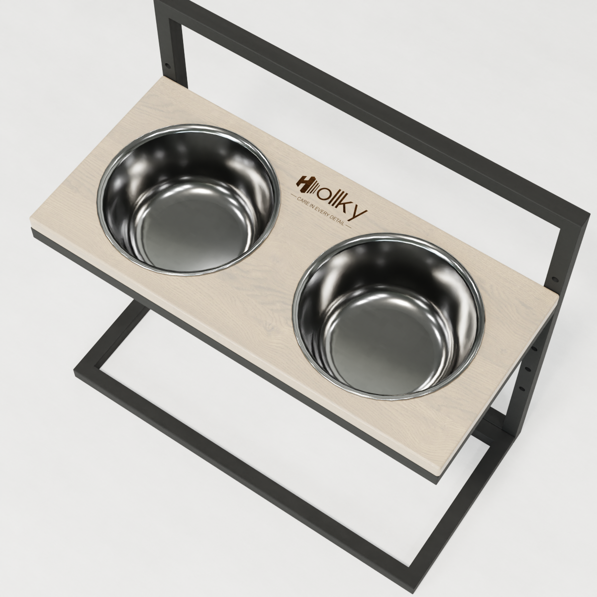 Миски на регулируемой подставке для больших собак Hollky Flex L 2х1,8 л (FL-502850-GRWH) - фото 6