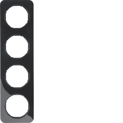 Рамка Berker R.1 четырехместная Черный (10142145)