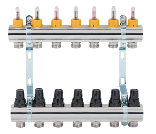 Колектор з витратомірами SD Forte 1" 7 виходів (SF001W7)