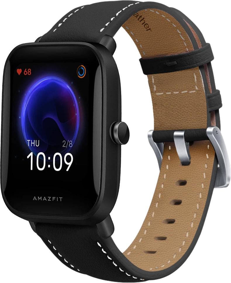Ремешок кожаный Folsa для Amazfit Bip U Pro Black (31525-2B)