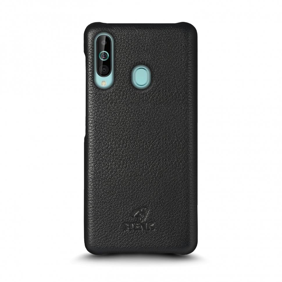Кожаная накладка Stenk Cover для Samsung Galaxy A60 Черный (69421)