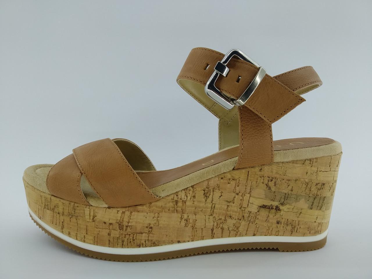 Босоножки женские кожаные на танкетке Unisa р. 40 26 см Коричневый (985279338) Босоножки женские кожаные на танкетке Unisa р. 40 26 см Коричневый (985279338)