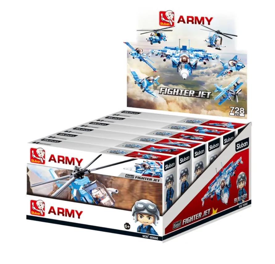 Конструктор Sluban Военный самолет 6в1 728 дет. Конструктор Sluban Военный самолет 6в1 728 дет.