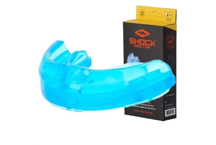 Капа Shock Doctor Single Braces до 11 лет Голубой (4100-BLU-YTR)