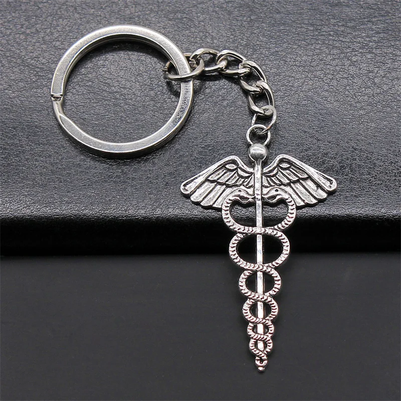 Брелок змія кадуцей з крилом і зміями Caduceus (2921677590)