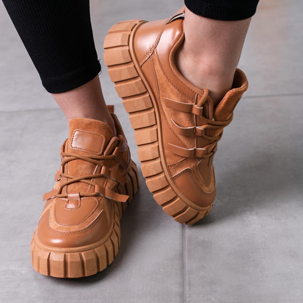 Кроссовки женские Fashion р. 37 23,5 см Коричневый (3560)