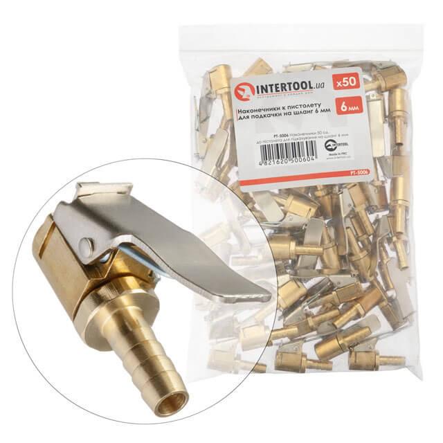 Наконечники для пістолета для підкачування Intertool PT-5008 на шланг 6 мм 50 шт. (129819)