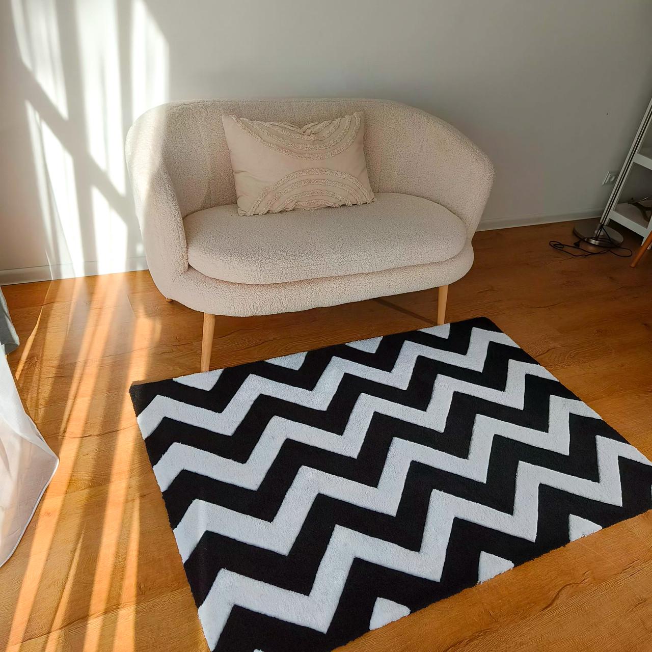 Ковер ручной работы Геометрия 100х100 см - фото 6 Ковер ручной работы Геометрия 100х100 см - фото 6