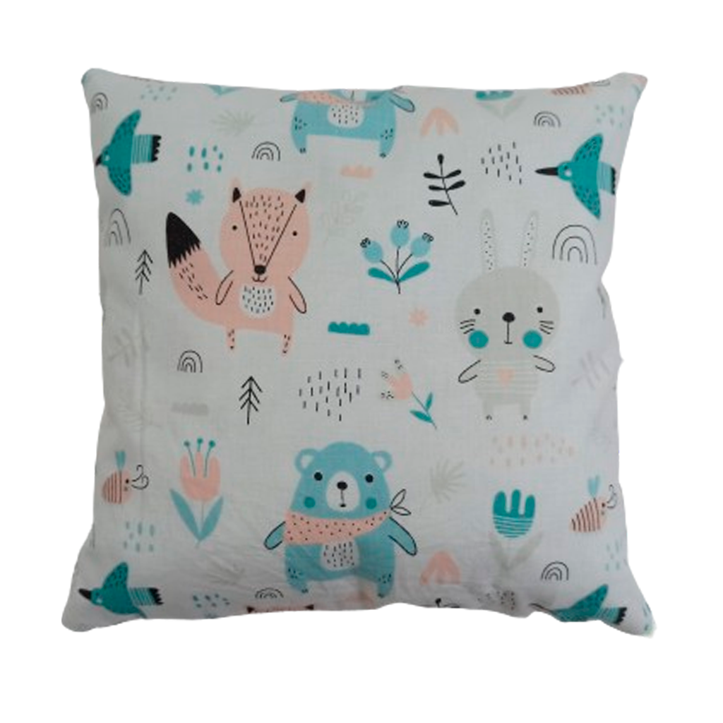 Наволочка Бирюзовые мишки на белом 40х40 см хлопок (SH-4019-TXPWCO-UA-20)