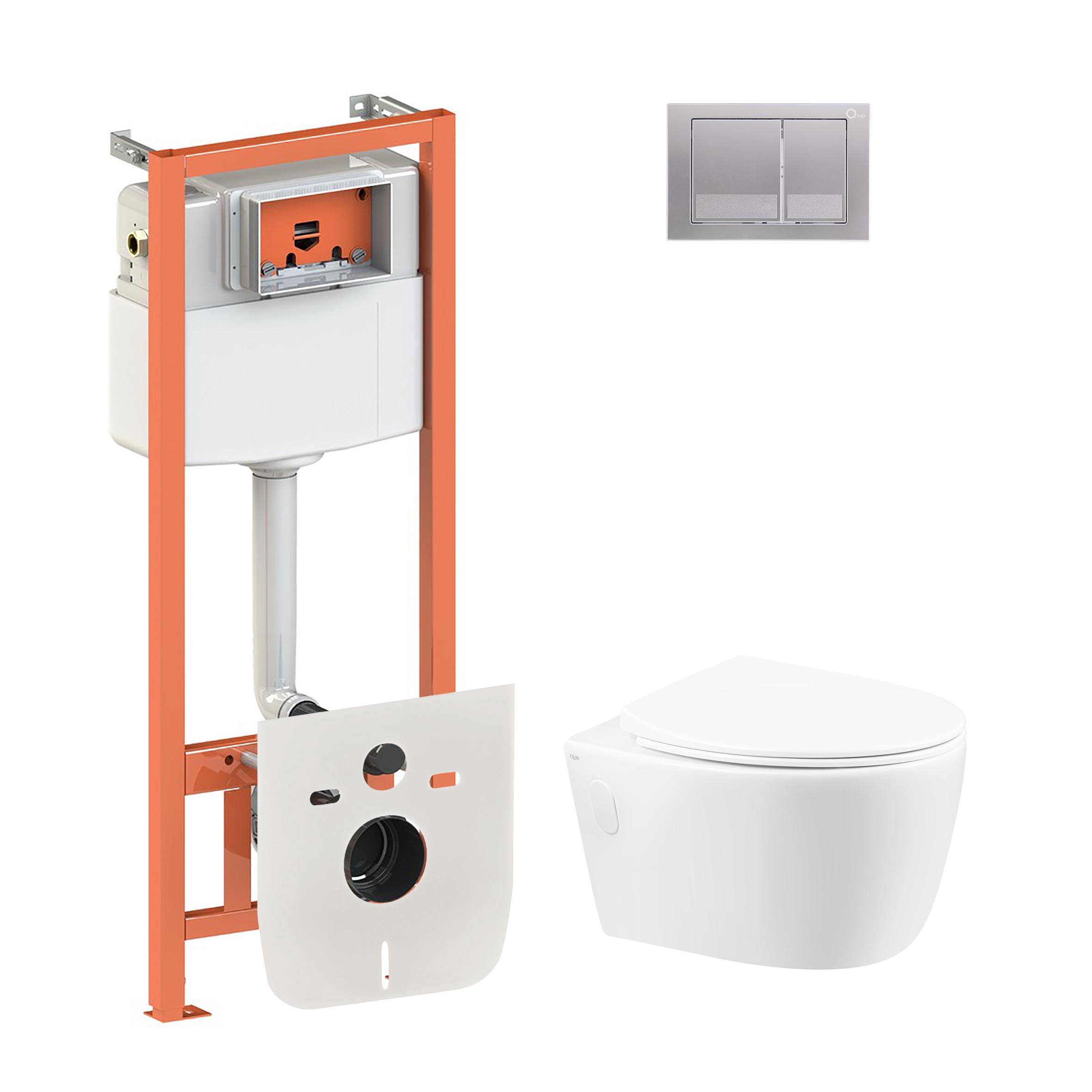 Комплект инсталляции Q-tap Nest QT11331002ERW0133M425M06029SAT с унитазом кнопка Сатин (124644) Комплект инсталляции Q-tap Nest QT11331002ERW0133M425M06029SAT с унитазом кнопка Сатин (124644)