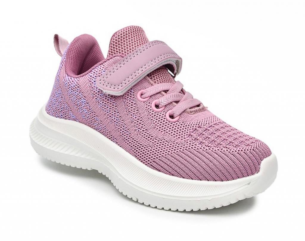 Кроссовки для девочек 65011 в сетку р. 28 Розово-фиолетовый