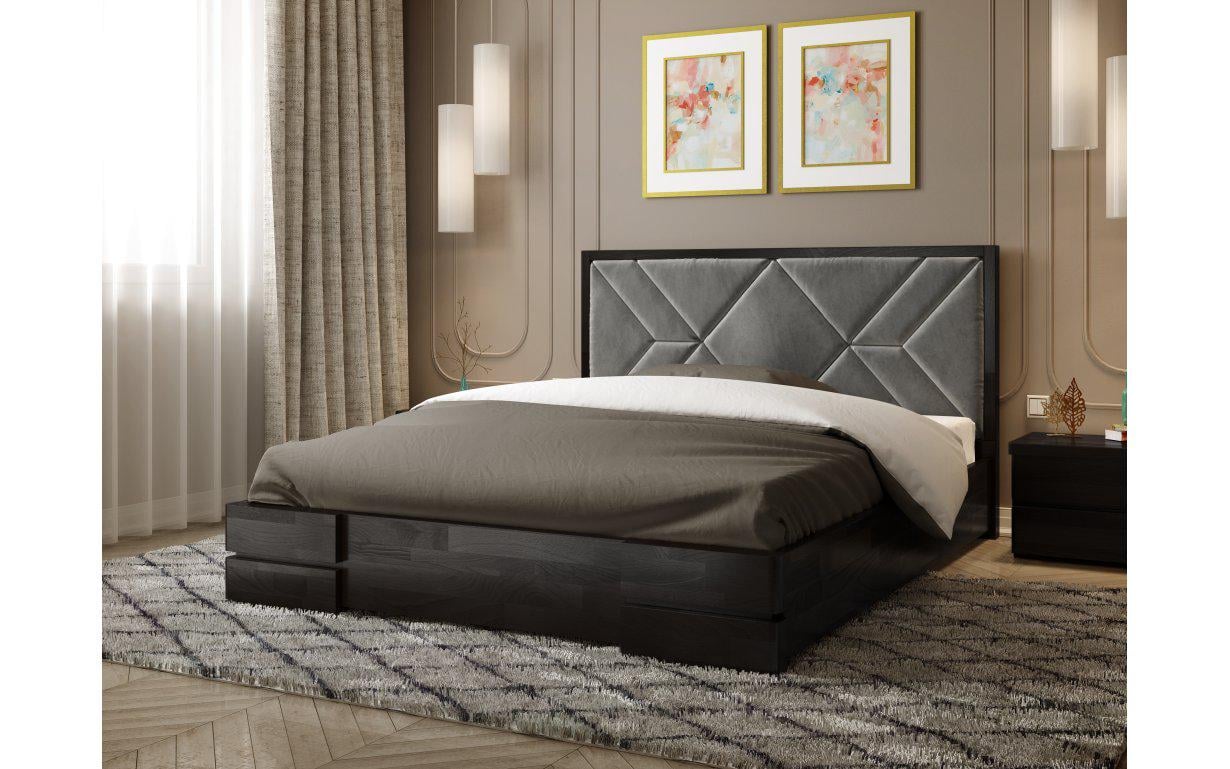 Ліжко двоспальне з підйомним механізмом Arbor Drev Еліт 180x200 см Венге магія (48900)