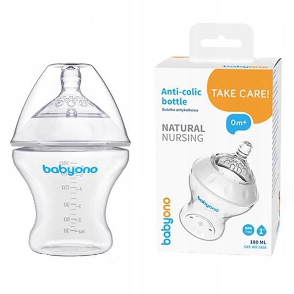 Пляшка антиколікова Babyono Natural nursing 180 мл (21542210)