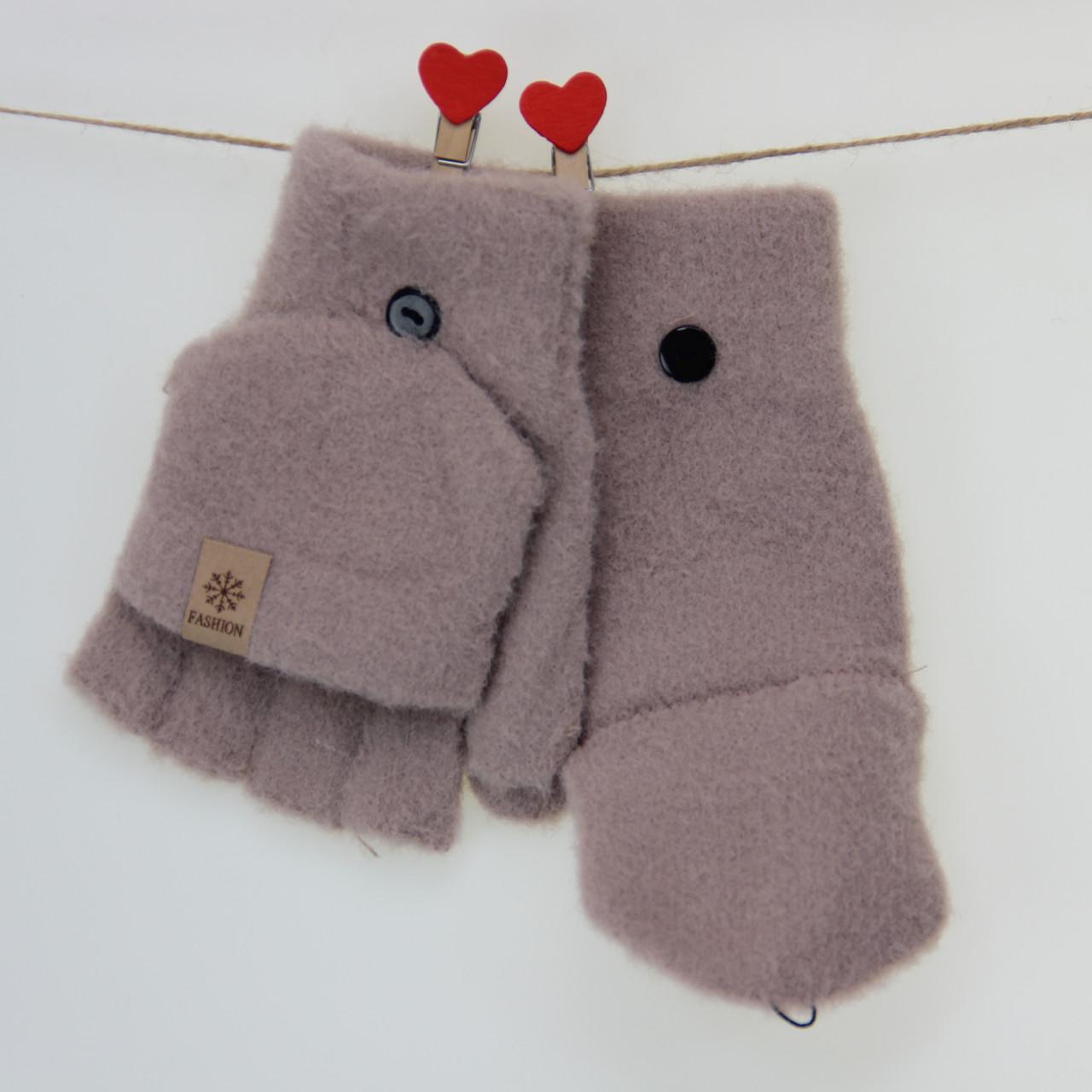 Перчатки женские с накидным верхом шерстяные S Бежевый (33839) Перчатки женские с накидным верхом шерстяные S Бежевый (33839)