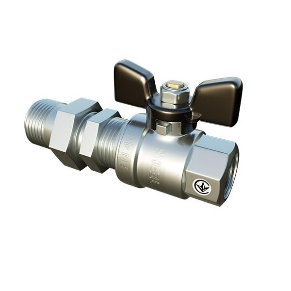 Кран шаровой латунный с американкой Ду15 (КА15)