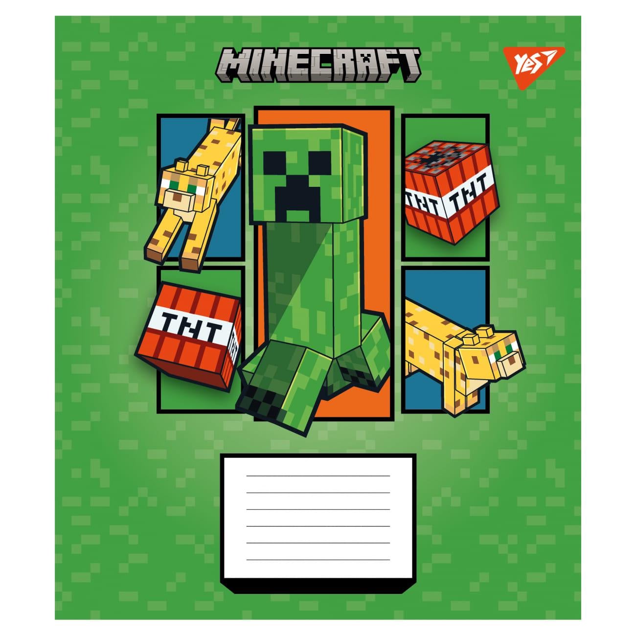Тетрадь школьная YES Minecraft Arrows коса линия 12 л. (767572)