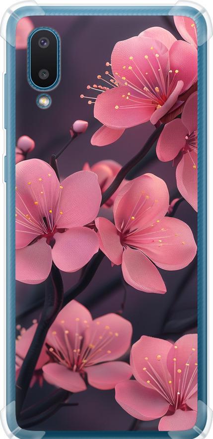 Чехол на Samsung Galaxy A02 A022G Пурпурная сакура (6075sp-2260-42517)