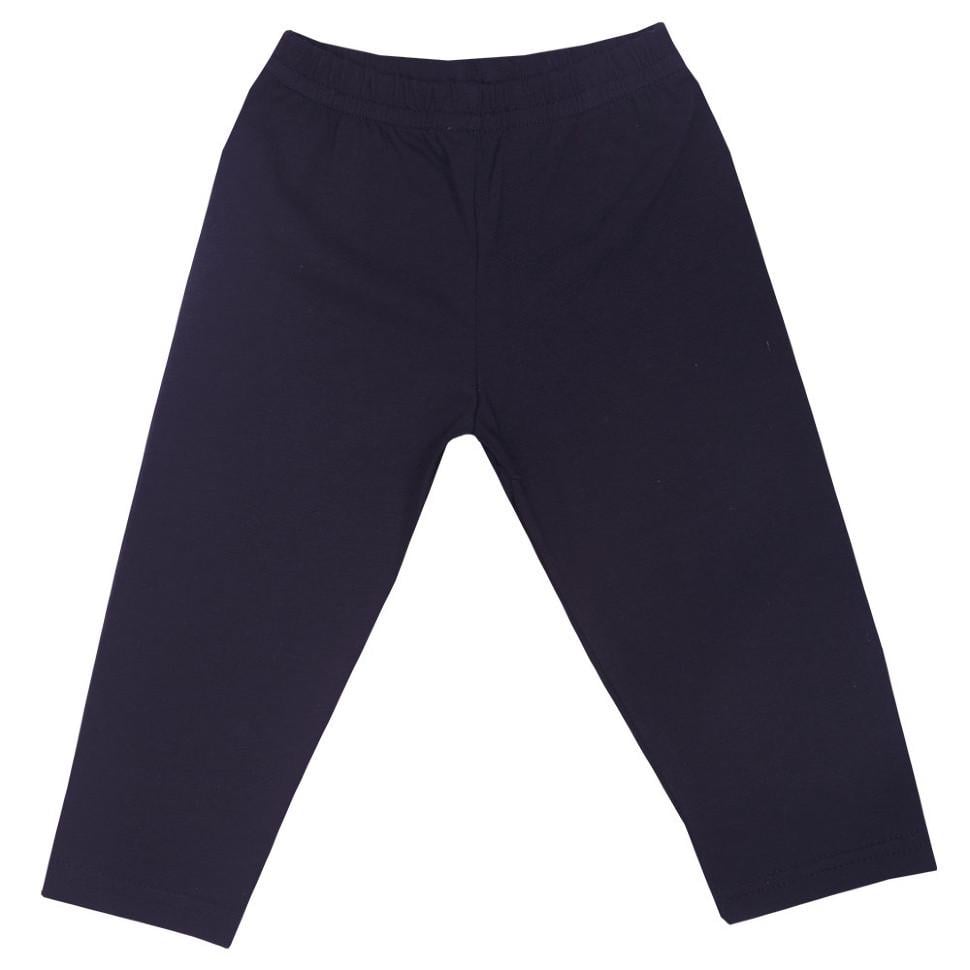 Брюки детские хлопковые летние на резинке укороченные для девочки Gabbi Каприки 110 см Темно-синий (10643)